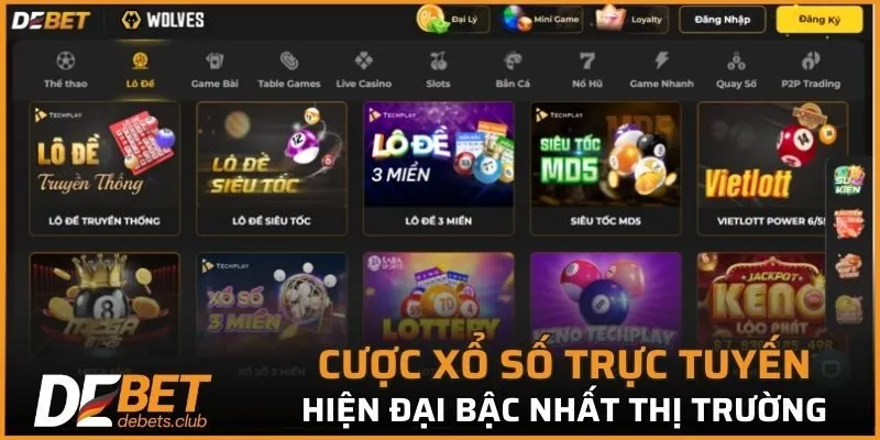 Cược xổ số trực tuyến hiện đại bậc nhất thị trường